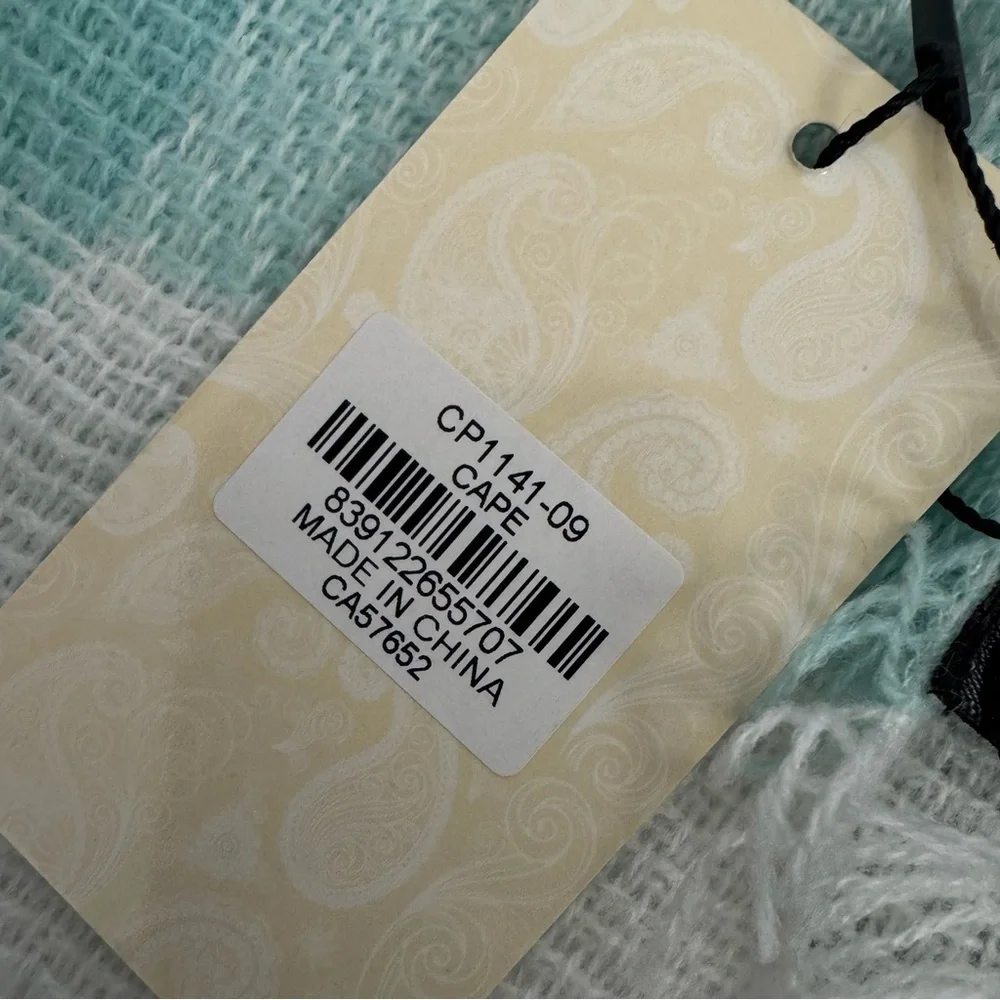 Chic Purple and Teal Women's Shawl - Picture 4 of 5